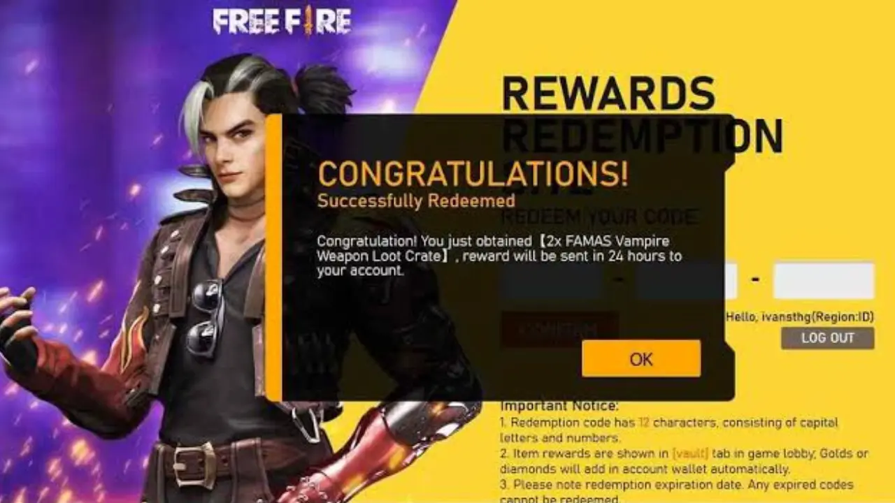 احصل على أفضل المكافآت.. أكواد فري فاير 2024 Free Fire Codes محدثة بتاريخ اليوم